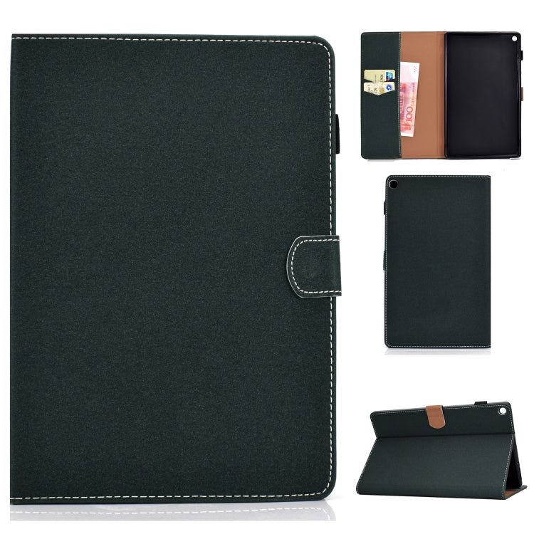 Solid Color Tablet PC Universal Magnetic Horizontal Flip Leather Case with Card Slots & Holder – Magnetic, Card Slot, Flip, For Kindle Fire HD8 2016 / 2017, For Kindle Fire HD10 2015 / 2017, For Kindle Paperwhite 4 / 3 / 2 / 1 For Kindle Fire HD10 2015 2017 Green