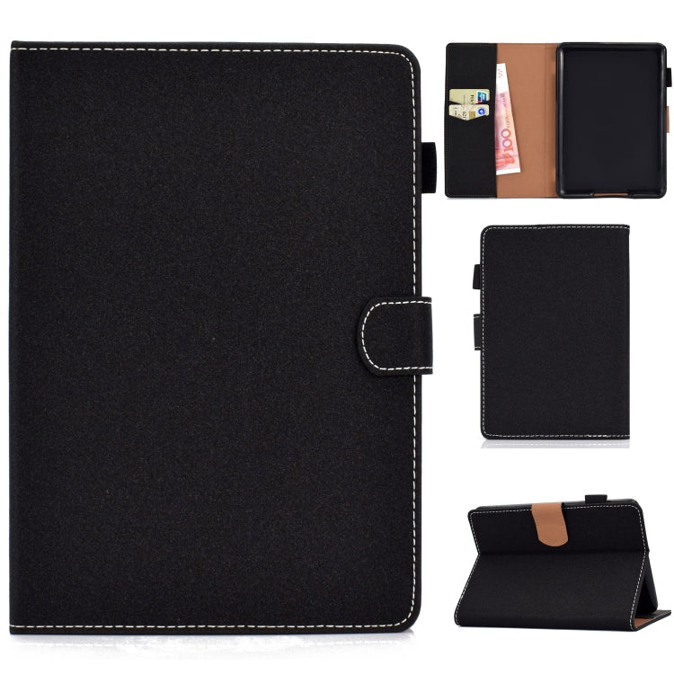 Solid Color Tablet PC Universal Magnetic Horizontal Flip Leather Case with Card Slots & Holder – Magnetic, Card Slot, Flip, For Kindle Fire HD8 2016 / 2017, For Kindle Fire HD10 2015 / 2017, For Kindle Paperwhite 4 / 3 / 2 / 1 For Kindle Paperwhite 4 3 2 1 Black