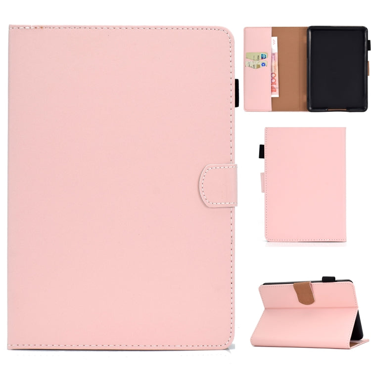 Solid Color Tablet PC Universal Magnetic Horizontal Flip Leather Case with Card Slots & Holder – Magnetic, Card Slot, Flip, For Kindle Fire HD8 2016 / 2017, For Kindle Fire HD10 2015 / 2017, For Kindle Paperwhite 4 / 3 / 2 / 1 For Kindle Paperwhite 4 3 2 1 Pink
