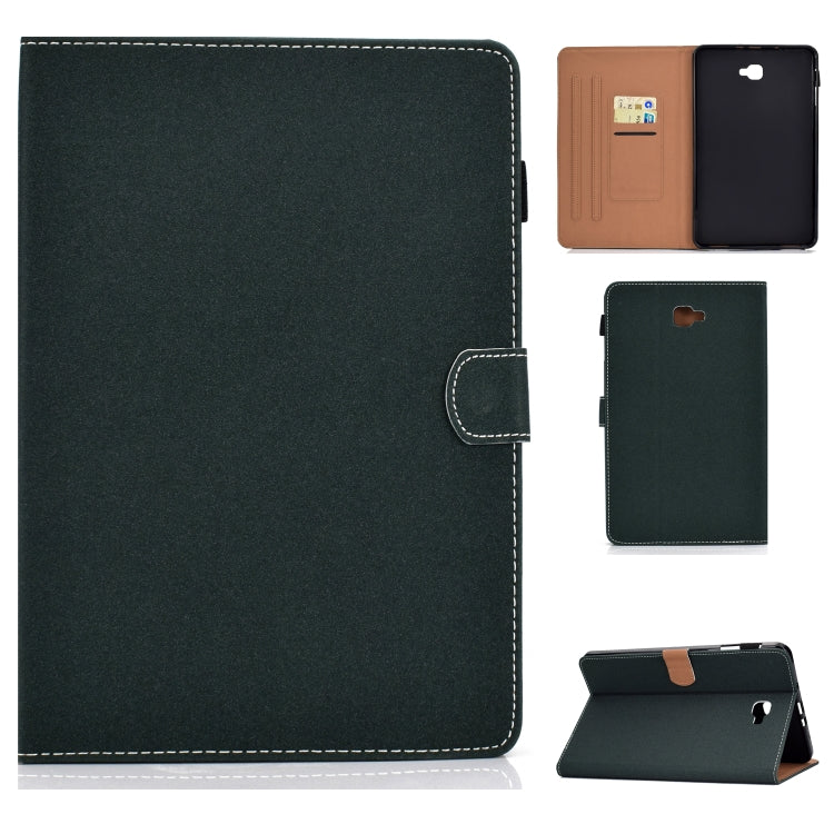 Solid Color Tablet PC Universal Magnetic Horizontal Flip Leather Case with Card Slots & Holder – Magnetic, Card Slot, Flip, For Kindle Fire HD8 2016 / 2017, For Kindle Fire HD10 2015 / 2017, For Kindle Paperwhite 4 / 3 / 2 / 1 For Galaxy Tab A 10.1(2016) T580 Green