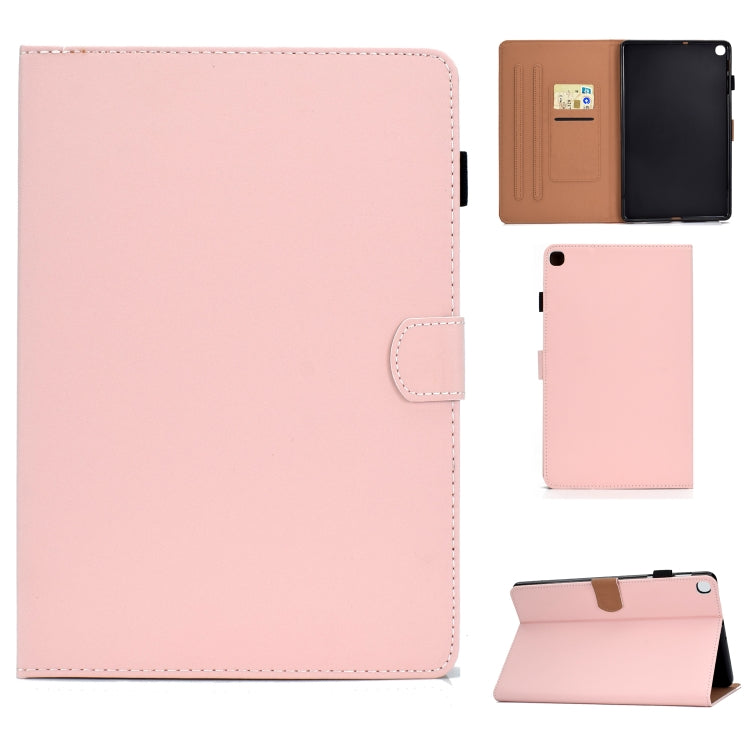 Solid Color Tablet PC Universal Magnetic Horizontal Flip Leather Case with Card Slots & Holder – Magnetic, Card Slot, Flip, For Kindle Fire HD8 2016 / 2017, For Kindle Fire HD10 2015 / 2017, For Kindle Paperwhite 4 / 3 / 2 / 1 For Galaxy Tab A 10.1(2019) T510 Pink