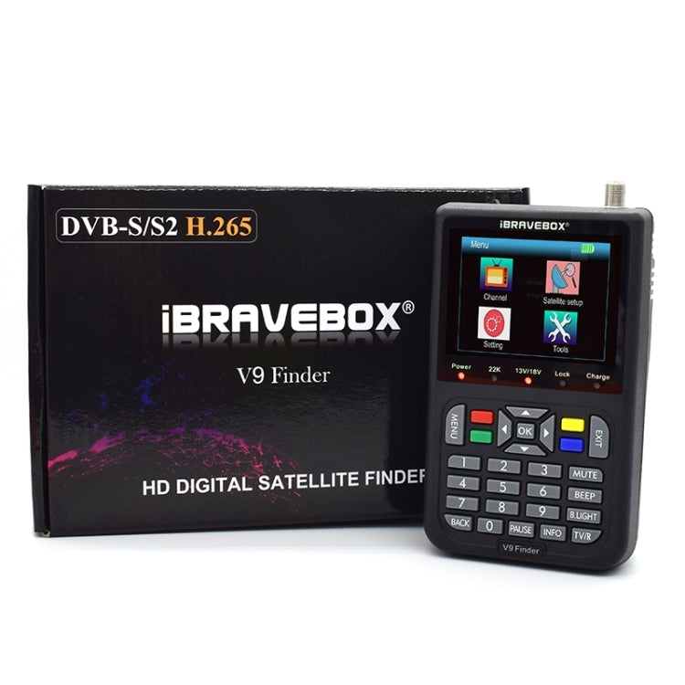 iBRAVEBOX V9 Finder Digital Satellite Signal Finder Meter, EU Plug, AU Plug, UK Plug – TPU