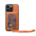 ESEBLE Star Series Lanyard Holder Card Slot Phone Case, For iPhone 14 Pro Max, For iPhone 14 Pro, For iPhone 14, For iPhone 14 Plus, For iPhone 13 Pro Max, For iPhone 13 Pro, For iPhone 13 For iPhone 14 Pro Max Brown