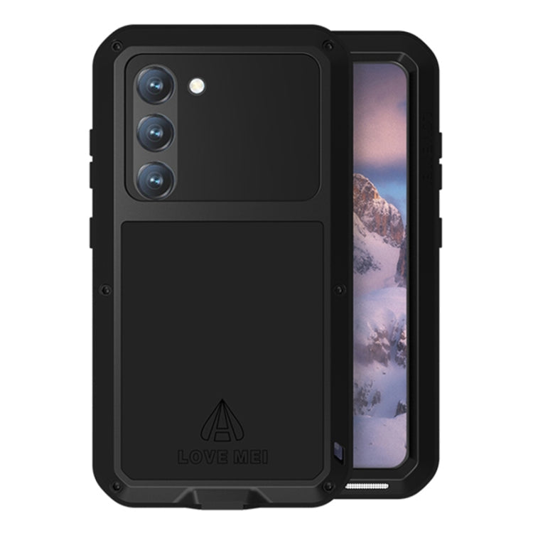 LOVE MEI Metal Shockproof Life Waterproof Dustproof Phone Case, For Samsung Galaxy S23 5G, For Samsung Galaxy S23+ 5G, For Samsung Galaxy S23 Ultra 5G For Samsung Galaxy S23 5G Black