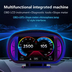 P2 3 inch Multi-function HD OBD LCD Instrument GPS Car Speed Slope Meter HUD Head-up Display, P2 – Durable Build, Easy to Use