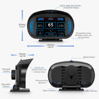 P2 3 inch Multi-function HD OBD LCD Instrument GPS Car Speed Slope Meter HUD Head-up Display, P2 – Durable Build, Easy to Use