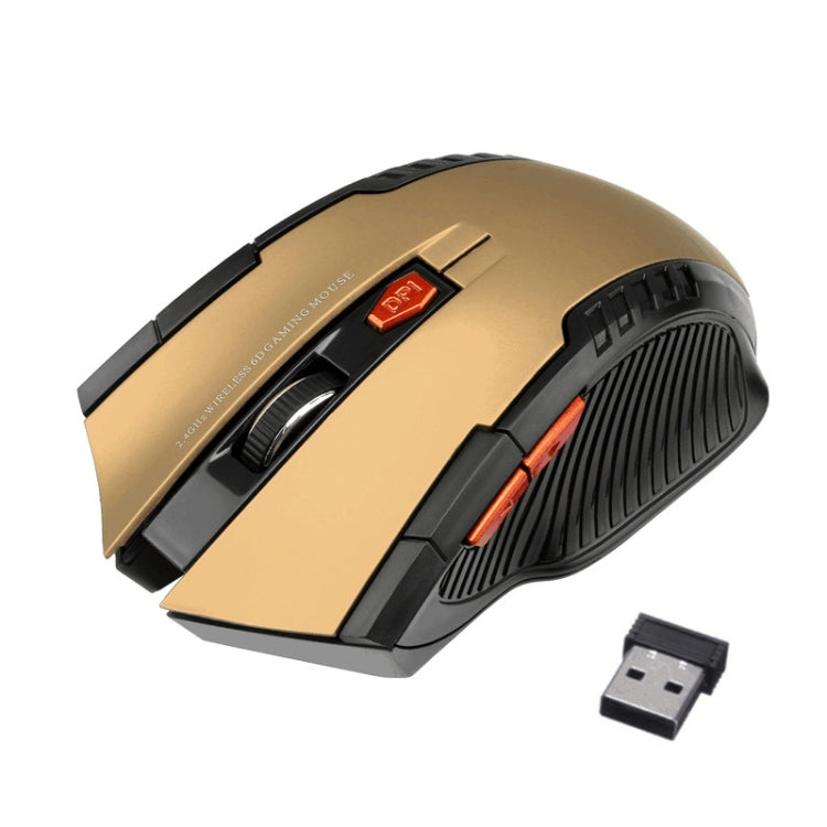 6-keys 2.4G 1600DPI Three-speed Adjustable Wireless Office Mouse, A882 Black, A882 Red, A882 Gold, A882 Blue, A882 Silver Grey – Durable Build, Easy to Use A882 Gold Gold