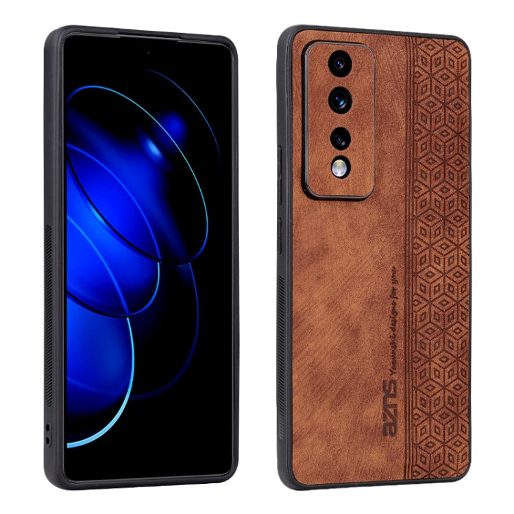 AZNS 3D Embossed Skin Feel Phone Case, For Honor 80 GT 5G, For Samsung Galaxy A24 4G For Honor 80 GT 5G Brown