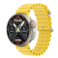 K9 Ultra Pro 1.39 inch Silicone Band IP67 Waterproof Smart Watch Support Bluetooth Call / NFC Yellow
