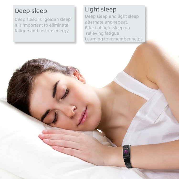K50+ 0.96 inch Leather Band Earphone Detachable Life Waterproof Smart Watch Support Bluetooth Call, Leather Band (Black)