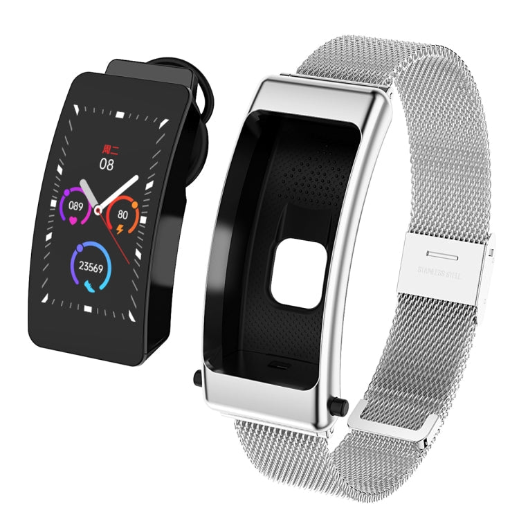 K50 1.08 inch Steel Band Earphone Detachable IP67 Waterproof Smart Watch Support Bluetooth Call, Steel Band (Black), Steel Band (Gold), Steel Band Steel Band Silver