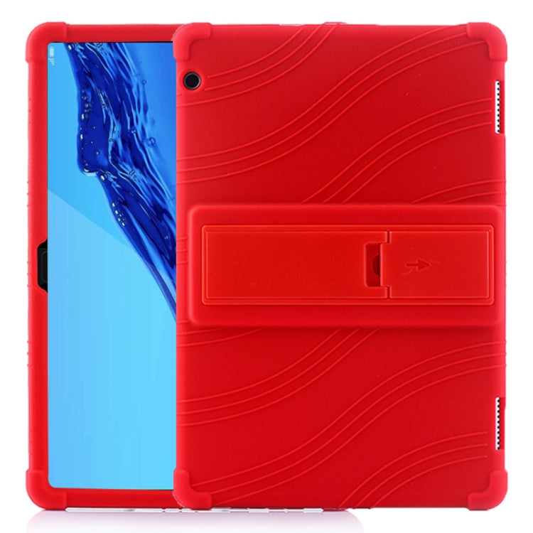 Tablet PC Silicone Protective Case with Invisible Bracket – Durable Build, Easy to Use, For Huawei MediaPad T5, For Lenovo Tab E10, For iPad 6 (9.7 Universal) For Huawei MediaPad T5 Red