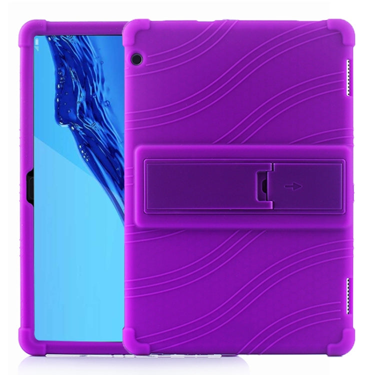 Tablet PC Silicone Protective Case with Invisible Bracket – Durable Build, Easy to Use, For Huawei MediaPad T5, For Lenovo Tab E10, For iPad 6 (9.7 Universal) For Huawei MediaPad T5 Purple
