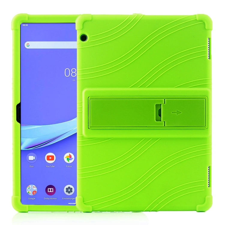 Tablet PC Silicone Protective Case with Invisible Bracket – Durable Build, Easy to Use, For Huawei MediaPad T5, For Lenovo Tab E10, For iPad 6 (9.7 Universal) For Lenovo Tab E10 Green