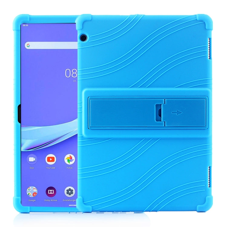 Tablet PC Silicone Protective Case with Invisible Bracket – Durable Build, Easy to Use, For Huawei MediaPad T5, For Lenovo Tab E10, For iPad 6 (9.7 Universal) For Lenovo Tab E10 Sky Blue