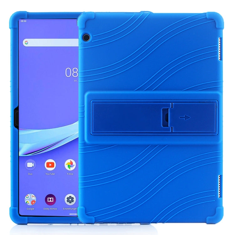 Tablet PC Silicone Protective Case with Invisible Bracket – Durable Build, Easy to Use, For Huawei MediaPad T5, For Lenovo Tab E10, For iPad 6 (9.7 Universal) For Lenovo Tab E10 Dark Blue