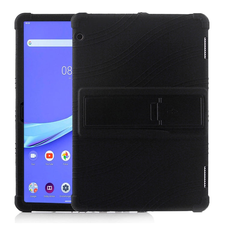 Tablet PC Silicone Protective Case with Invisible Bracket – Durable Build, Easy to Use, For Huawei MediaPad T5, For Lenovo Tab E10, For iPad 6 (9.7 Universal) For Lenovo Tab E10 Black