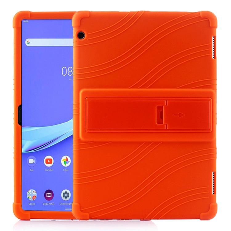 Tablet PC Silicone Protective Case with Invisible Bracket – Durable Build, Easy to Use, For Huawei MediaPad T5, For Lenovo Tab E10, For iPad 6 (9.7 Universal) For Lenovo Tab E10 Orange