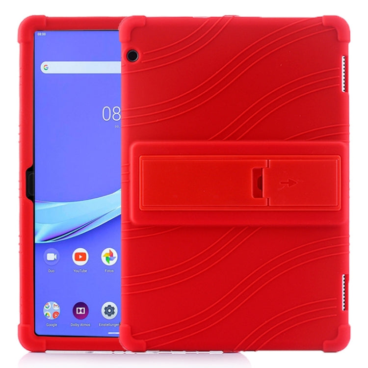 Tablet PC Silicone Protective Case with Invisible Bracket – Durable Build, Easy to Use, For Huawei MediaPad T5, For Lenovo Tab E10, For iPad 6 (9.7 Universal) For Lenovo Tab E10 Red