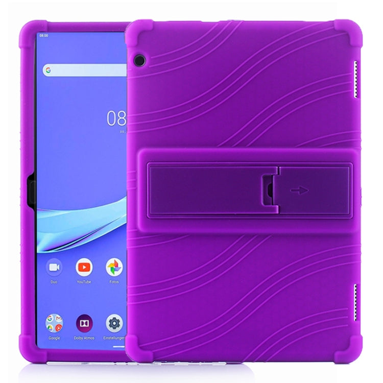 Tablet PC Silicone Protective Case with Invisible Bracket – Durable Build, Easy to Use, For Huawei MediaPad T5, For Lenovo Tab E10, For iPad 6 (9.7 Universal) For Lenovo Tab E10 Purple