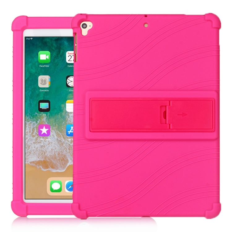 Tablet PC Silicone Protective Case with Invisible Bracket – Durable Build, Easy to Use, For Huawei MediaPad T5, For Lenovo Tab E10, For iPad 6 (9.7 Universal) For iPad 6 (9.7 Universal) Rose Red