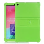 Tablet PC Silicone Protective Case with Invisible Bracket, For Galaxy Tab A 10.1 (2019) T510, For Galaxy Tab S5e T720 For Galaxy Tab A 10.1 (2019) T510 Green