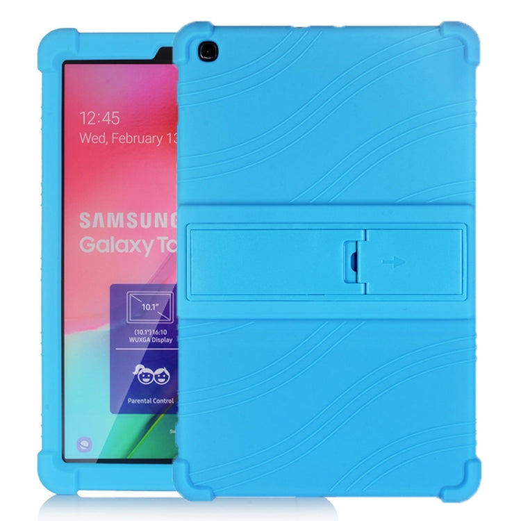 Tablet PC Silicone Protective Case with Invisible Bracket – Durable Build, Easy to Use, For Galaxy Tab A 10.1 (2019) T510, For Galaxy Tab S5e T720 For Galaxy Tab A 10.1 (2019) T510 Sky Blue