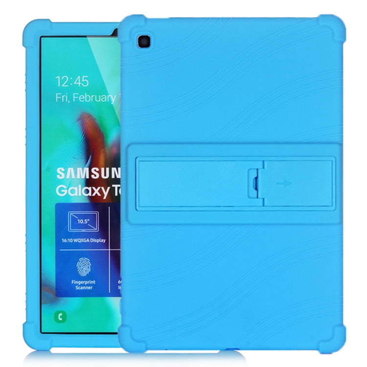 Tablet PC Silicone Protective Case with Invisible Bracket – Durable Build, Easy to Use, For Galaxy Tab A 10.1 (2019) T510, For Galaxy Tab S5e T720 For Galaxy Tab S5e T720 Sky Blue