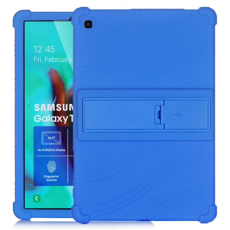 Tablet PC Silicone Protective Case with Invisible Bracket – Durable Build, Easy to Use, For Galaxy Tab A 10.1 (2019) T510, For Galaxy Tab S5e T720 For Galaxy Tab S5e T720 Dark Blue