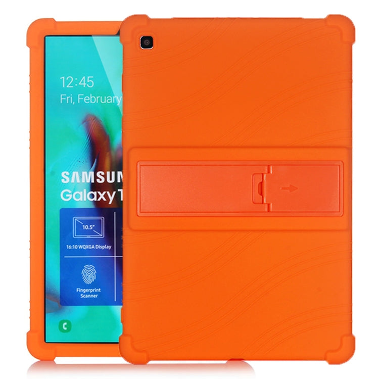 Tablet PC Silicone Protective Case with Invisible Bracket – Durable Build, Easy to Use, For Galaxy Tab A 10.1 (2019) T510, For Galaxy Tab S5e T720 For Galaxy Tab S5e T720 Orange