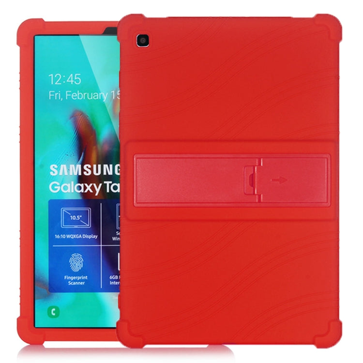 Tablet PC Silicone Protective Case with Invisible Bracket – Durable Build, Easy to Use, For Galaxy Tab A 10.1 (2019) T510, For Galaxy Tab S5e T720 For Galaxy Tab S5e T720 Red