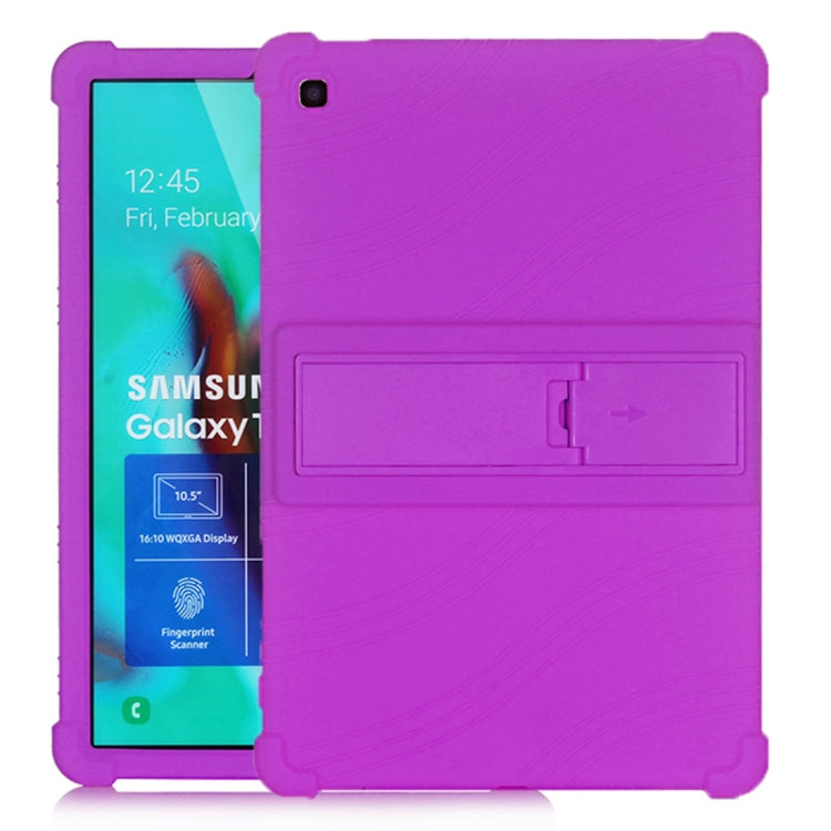 Tablet PC Silicone Protective Case with Invisible Bracket – Durable Build, Easy to Use, For Galaxy Tab A 10.1 (2019) T510, For Galaxy Tab S5e T720 For Galaxy Tab S5e T720 Purple