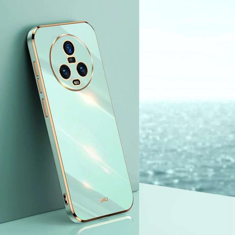XINLI Straight Edge 6D Electroplate TPU Phone Case – TPU, For Honor Magic5 5G, For Honor Magic5 Pro 5G, For Honor X7a 2023 For Honor Magic5 5G Mint Green