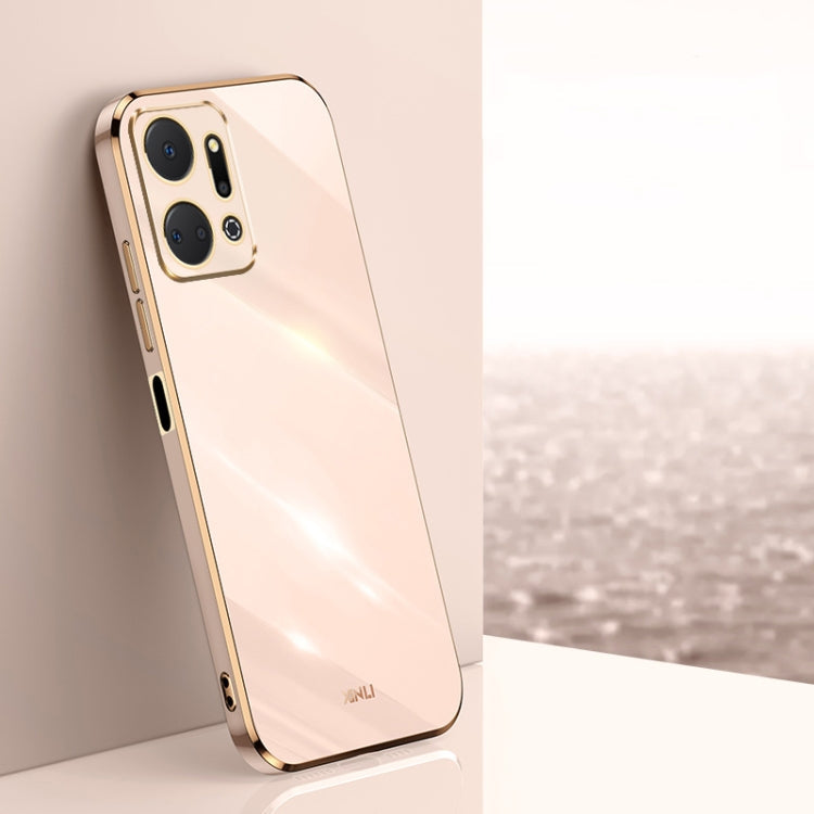 XINLI Straight Edge 6D Electroplate TPU Phone Case – TPU, For Honor Magic5 5G, For Honor Magic5 Pro 5G, For Honor X7a 2023 For Honor X7a 2023 Pink