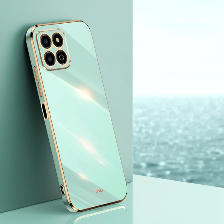 XINLI Straight Edge 6D Electroplate TPU Phone Case – TPU, For Honor X8a 2023, For Honor X9a 5G, For Huawei nova Y61 For Honor X8a 2023 Mint Green
