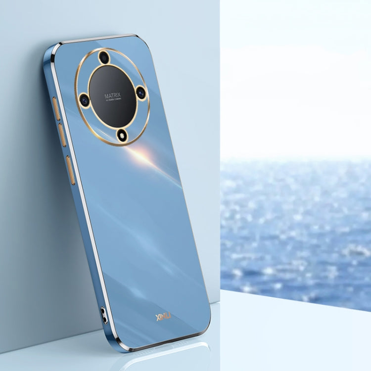 XINLI Straight Edge 6D Electroplate TPU Phone Case – TPU, For Honor X8a 2023, For Honor X9a 5G, For Huawei nova Y61 For Honor X9a 5G Celestial Blue