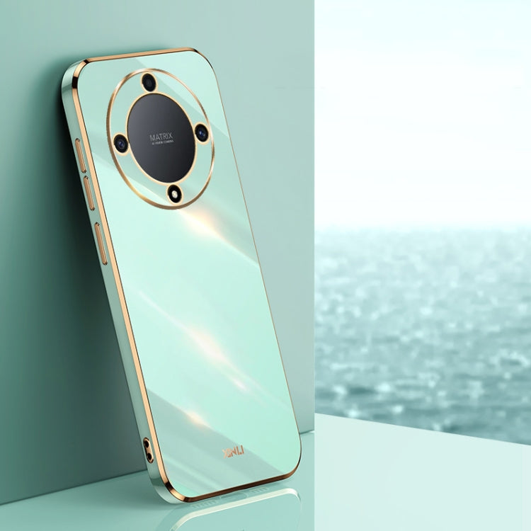 XINLI Straight Edge 6D Electroplate TPU Phone Case – TPU, For Honor X8a 2023, For Honor X9a 5G, For Huawei nova Y61 For Honor X9a 5G Mint Green