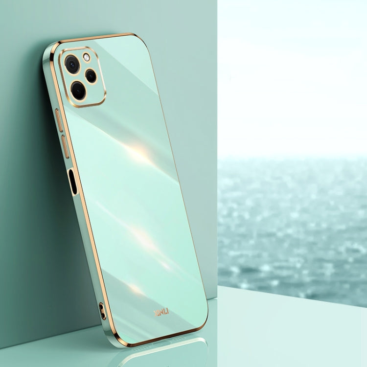 XINLI Straight Edge 6D Electroplate TPU Phone Case – TPU, For Honor X8a 2023, For Honor X9a 5G, For Huawei nova Y61 For Huawei nova Y61 Mint Green