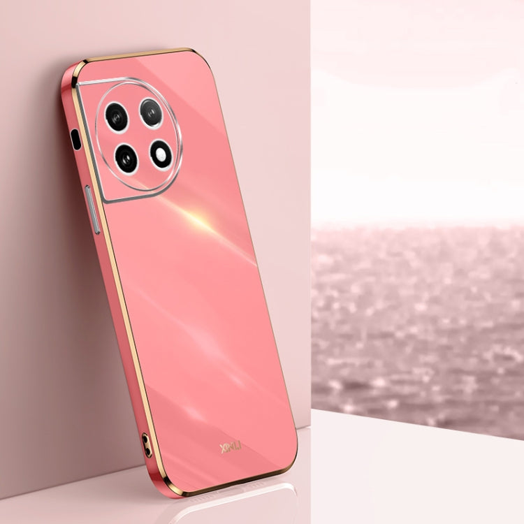 XINLI Straight Edge 6D Electroplate TPU Phone Case – TPU, For OnePlus 11, For OnePlus Ace 2, For Realme GT Neo 5 For OnePlus 11 Hawthorn Red