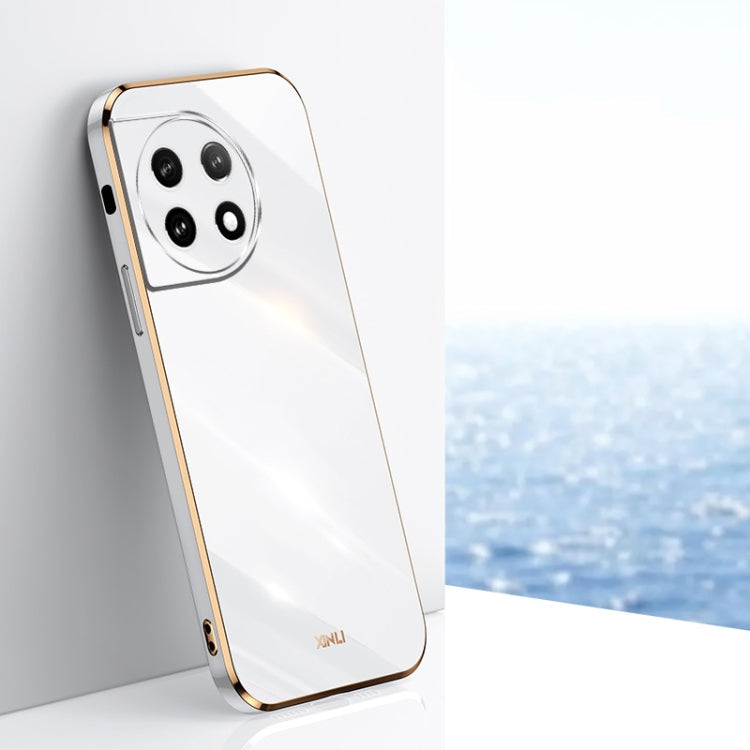 XINLI Straight Edge 6D Electroplate TPU Phone Case – TPU, For OnePlus 11, For OnePlus Ace 2, For Realme GT Neo 5 For OnePlus 11 White