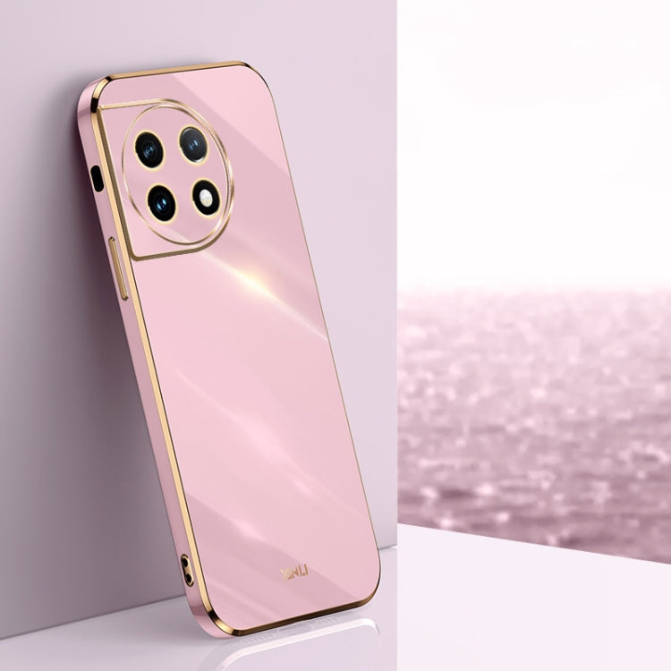 XINLI Straight Edge 6D Electroplate TPU Phone Case – TPU, For OnePlus 11, For OnePlus Ace 2, For Realme GT Neo 5 For OnePlus Ace 2 Cherry Purple