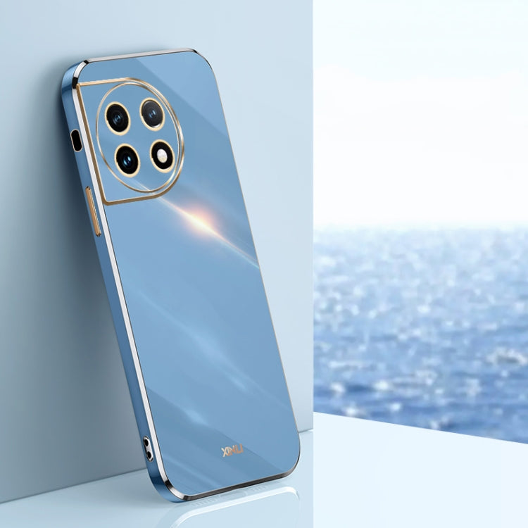 XINLI Straight Edge 6D Electroplate TPU Phone Case – TPU, For OnePlus 11, For OnePlus Ace 2, For Realme GT Neo 5 For OnePlus Ace 2 Celestial Blue