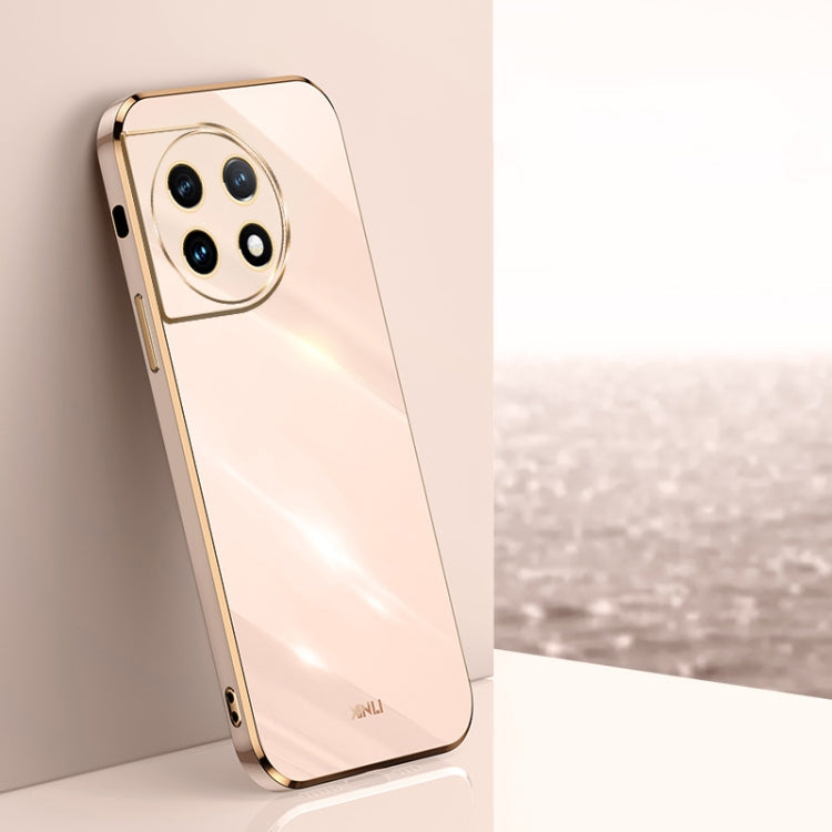 XINLI Straight Edge 6D Electroplate TPU Phone Case – TPU, For OnePlus 11, For OnePlus Ace 2, For Realme GT Neo 5 For OnePlus Ace 2 Pink