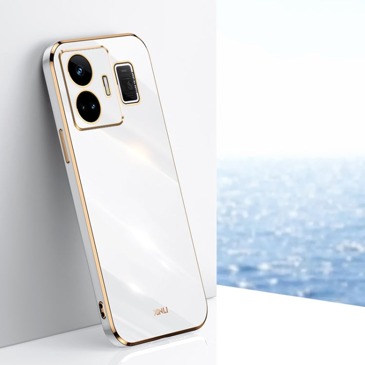 XINLI Straight Edge 6D Electroplate TPU Phone Case – TPU, For OnePlus 11, For OnePlus Ace 2, For Realme GT Neo 5 For Realme GT Neo 5 White