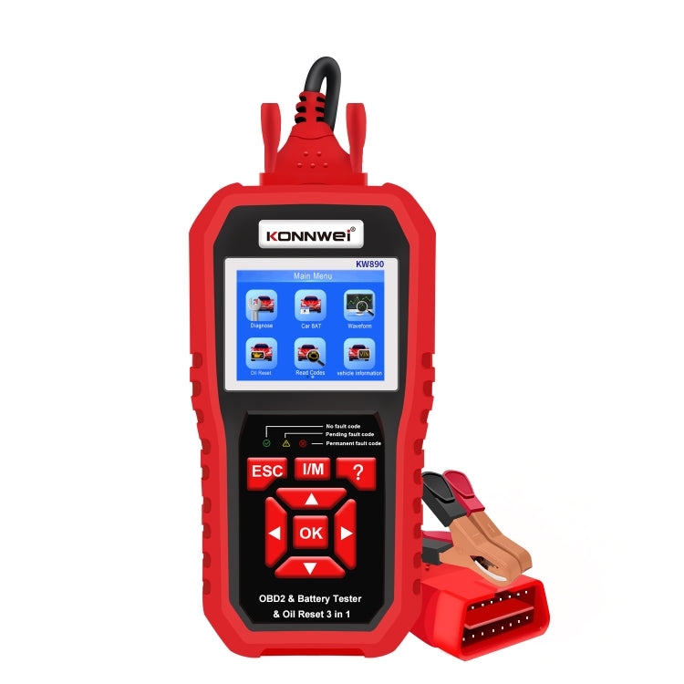KONNWEI KW890 2 in 1 Car OBD2 Fault Detector + Maintenance Light Reseter, KW890 KW890