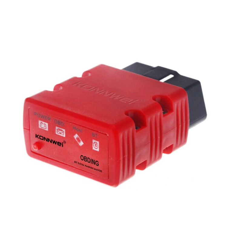 KONNWEI KW902 Bluetooth 5.0 OBD2 Car Fault Diagnostic Scan Tools Support IOS / Android – Bluetooth Red