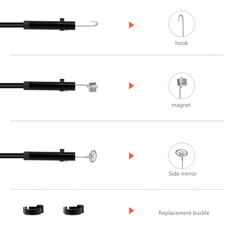 P130 4.3 inch Triple Camera with Screen Endoscope, 2m, 5m, 10m