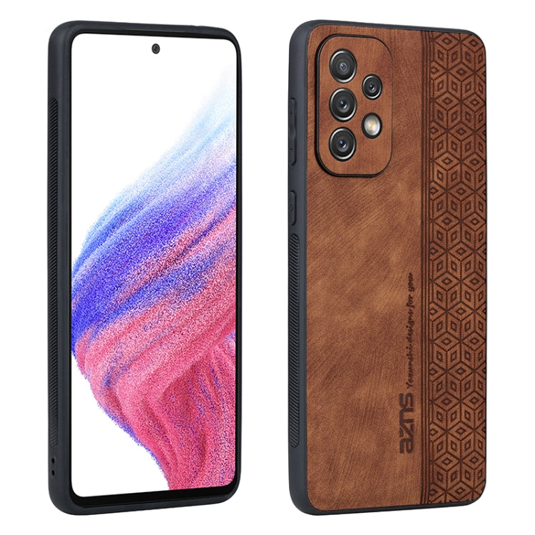 AZNS 3D Embossed Skin Feel Phone Case, For Samsung Galaxy A52 5G, For Samsung Galaxy S21 5G, For Samsung Galaxy S21+ 5G, For Samsung Galaxy S21 Ultra 5G For Samsung Galaxy A52 5G Brown