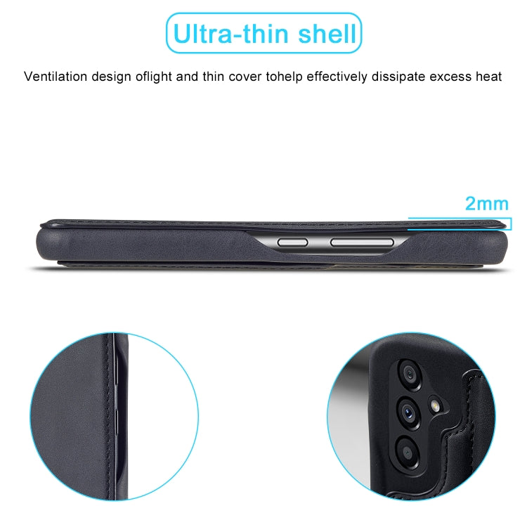 LC.IMEEKE Hon Ancient Series Horizontal Flip Leather Phone Case – Card Slot, Flip, Leather, For Samsung Galaxy A54 5G