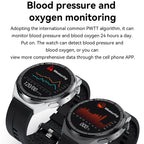 PG3 Smart Watch – 1.41" Screen, Blood Pressure Monitoring, Heart Rate Monitoring